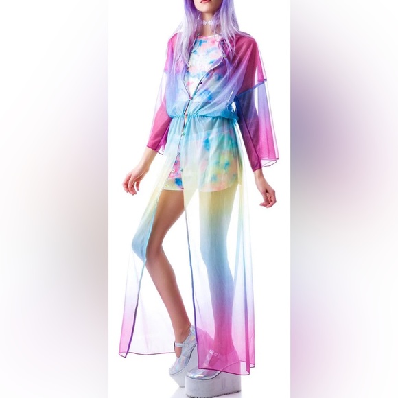 UNIF Dresses Unif Dream Dress Rainbow Ombr Maxi Dress Poshmark